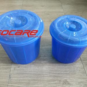 Custom injection mold for plastic bucket with lid