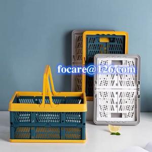 Plastic foldable crate bin mold 