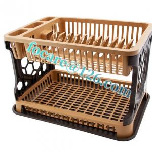 Plastic kitchen 2 tier dish drying rack mold manufacturing 