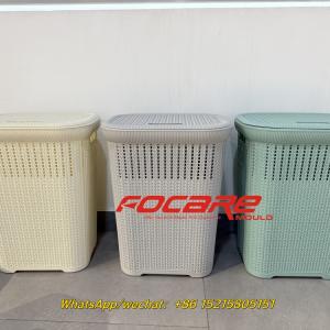 Plastic laundry hamper storage basket mold 