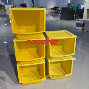 Plastic stackable storage basket mold 