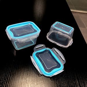 Two color airtight container mold with rubber sealed lid 