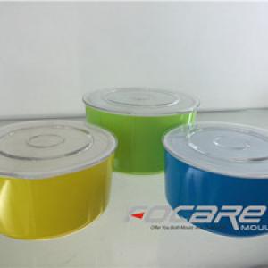 Two color food storage bowl mold