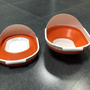 Two color plastic rice wash collapsible colander strainer mold 