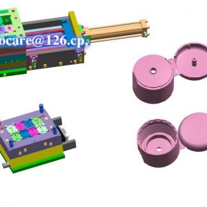 Unscrewing flip top cap mold 