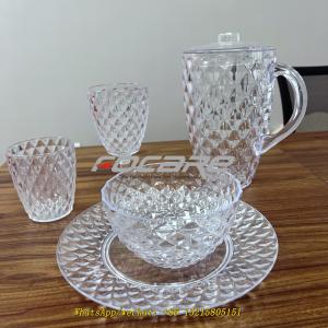 Custom injection mold for diamond design jug drinking & salad bowl plate sets
